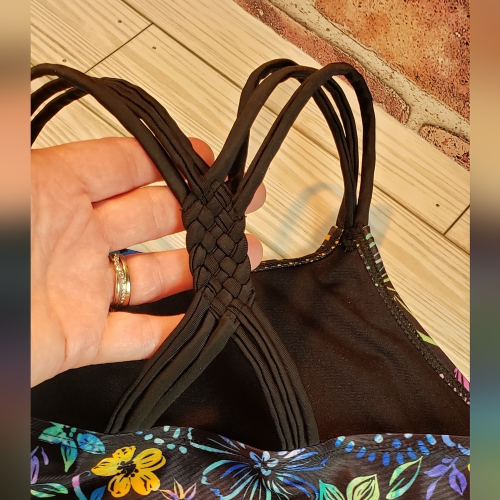 Wonder Nation Floral Swim Top size L (10-12) - Picture 6 of 9